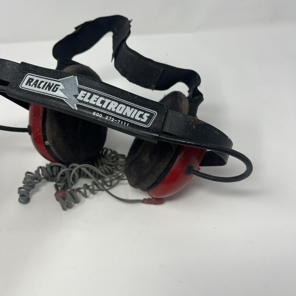 Vintage‎ Racing Electronics Headphones Tested Red